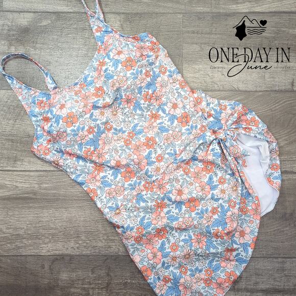 Eomenie Floral Skirted One Piece Swimsuit Size 2XL - Picture 3 of 7